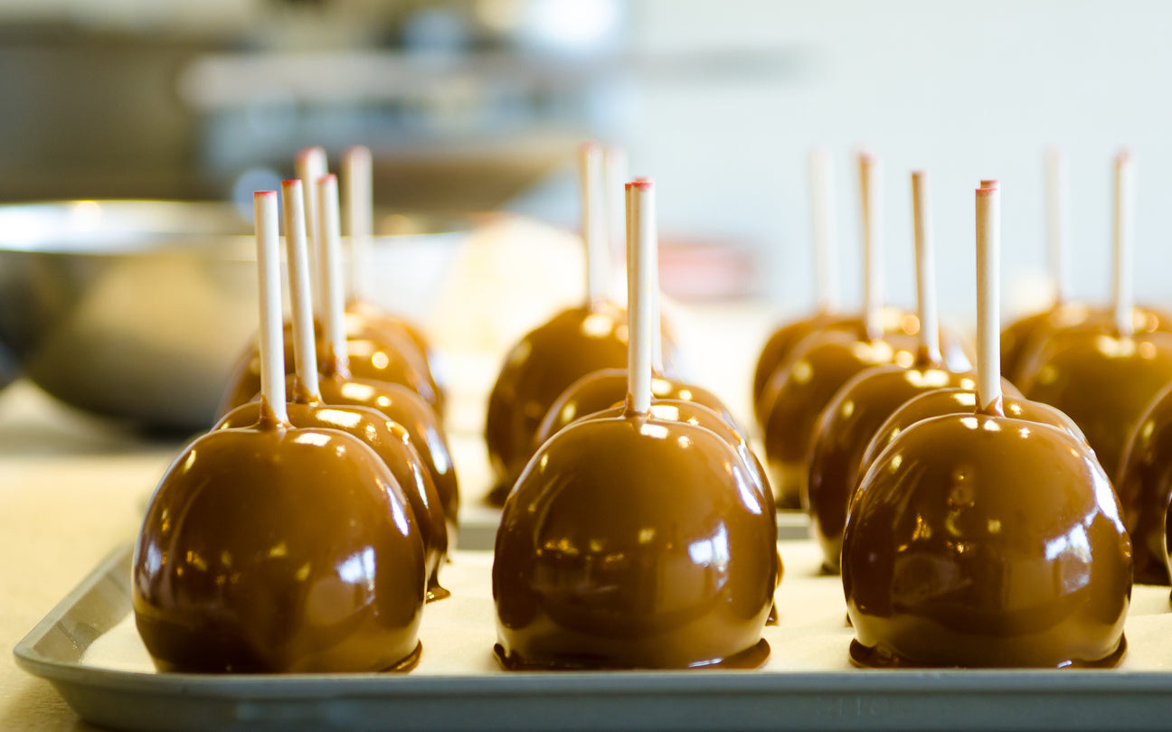 sweet caramel over tart macintosh apple autumn county fair halloween