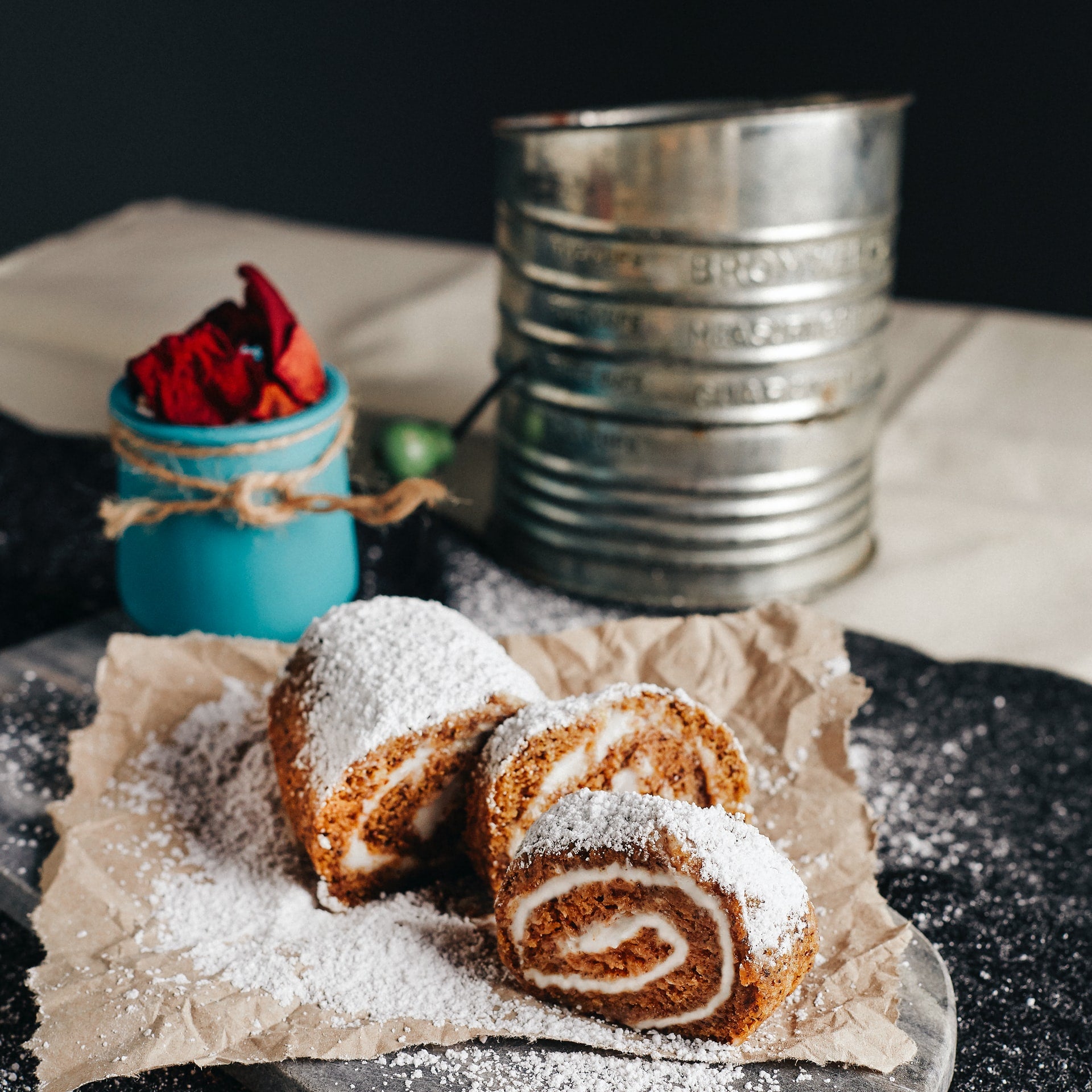 pumpkin roll brown sugar cream cheese clove cinnamon