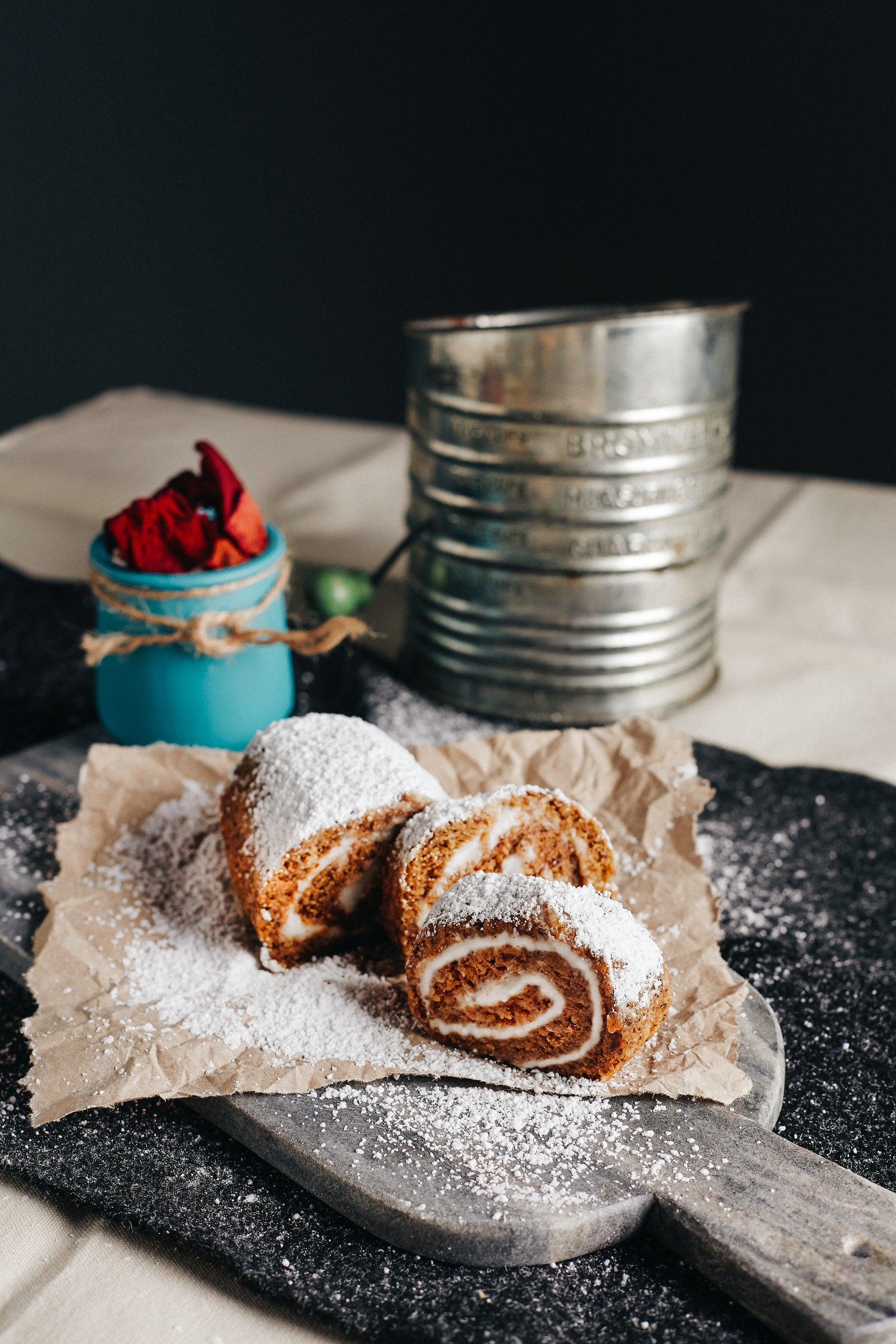pumpkin roll brown sugar cream cheese clove cinnamon